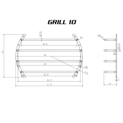 Massive Audio GRILL10 10" Black Protective Metal Subwoofer Grill