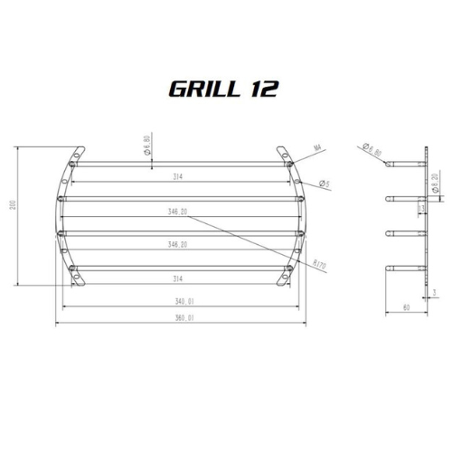 Massive Audio GRILL12 12" Black Protective Metal Subwoofer Grill