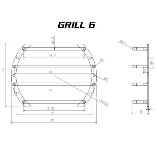 Massive Audio GRILL6 6.5" Black Protective Metal Subwoofer Grill