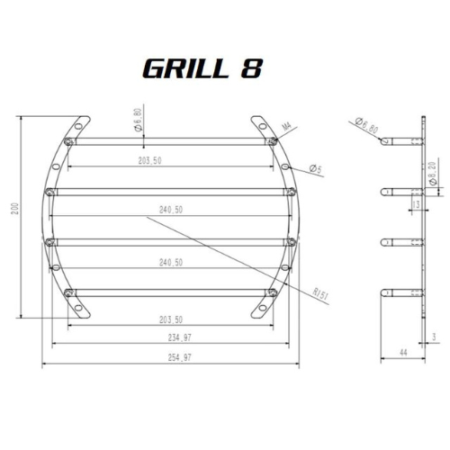 Massive Audio GRILL8 8" Black Protective Metal Subwoofer Grill