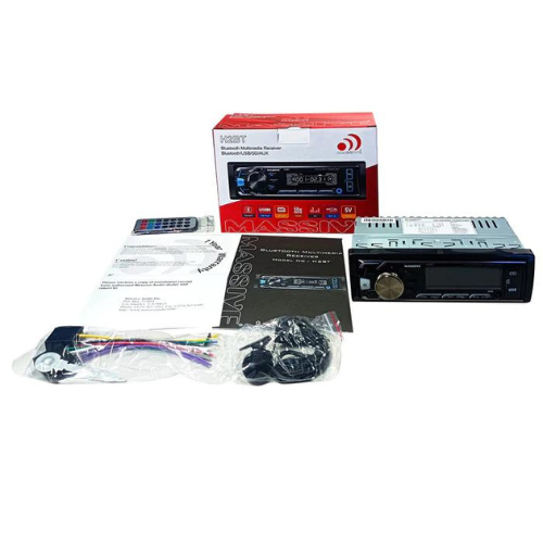 Massive Audio H2DSP Single-Din Mech-less Car Stereo Head Unit with DSP, Bluetooth, AUX, Dual USB and 5 Volt Rca Outputs