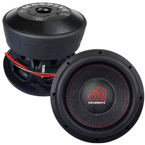 Massive Audio HIPPOXL104 10" Subwoofer with 3" Voice Coil - 2000 Watts Rms 4-ohm DVC
