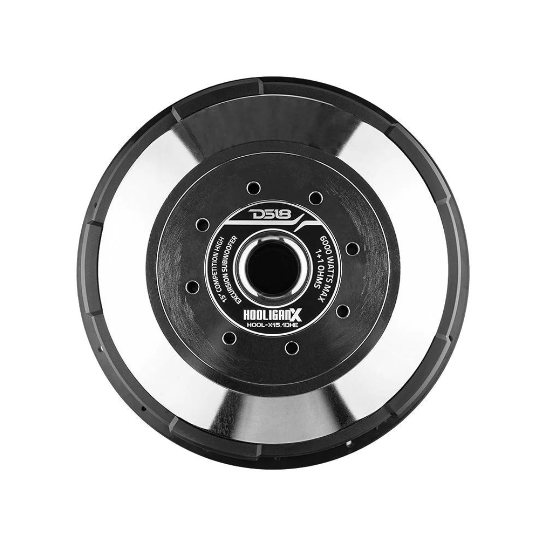 DS18 HOOL-X15.1DHE 15" Subwoofer with 4" Black Aluminum Voice Coil - 4000 Watts Rms 2-ohm DVC