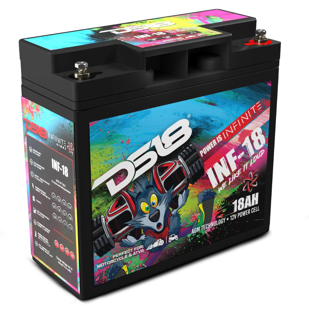 DS18 INF-18AH Batería de audio para automóvil AGM de 12 voltios - 750 vatios Rms | 18Ah