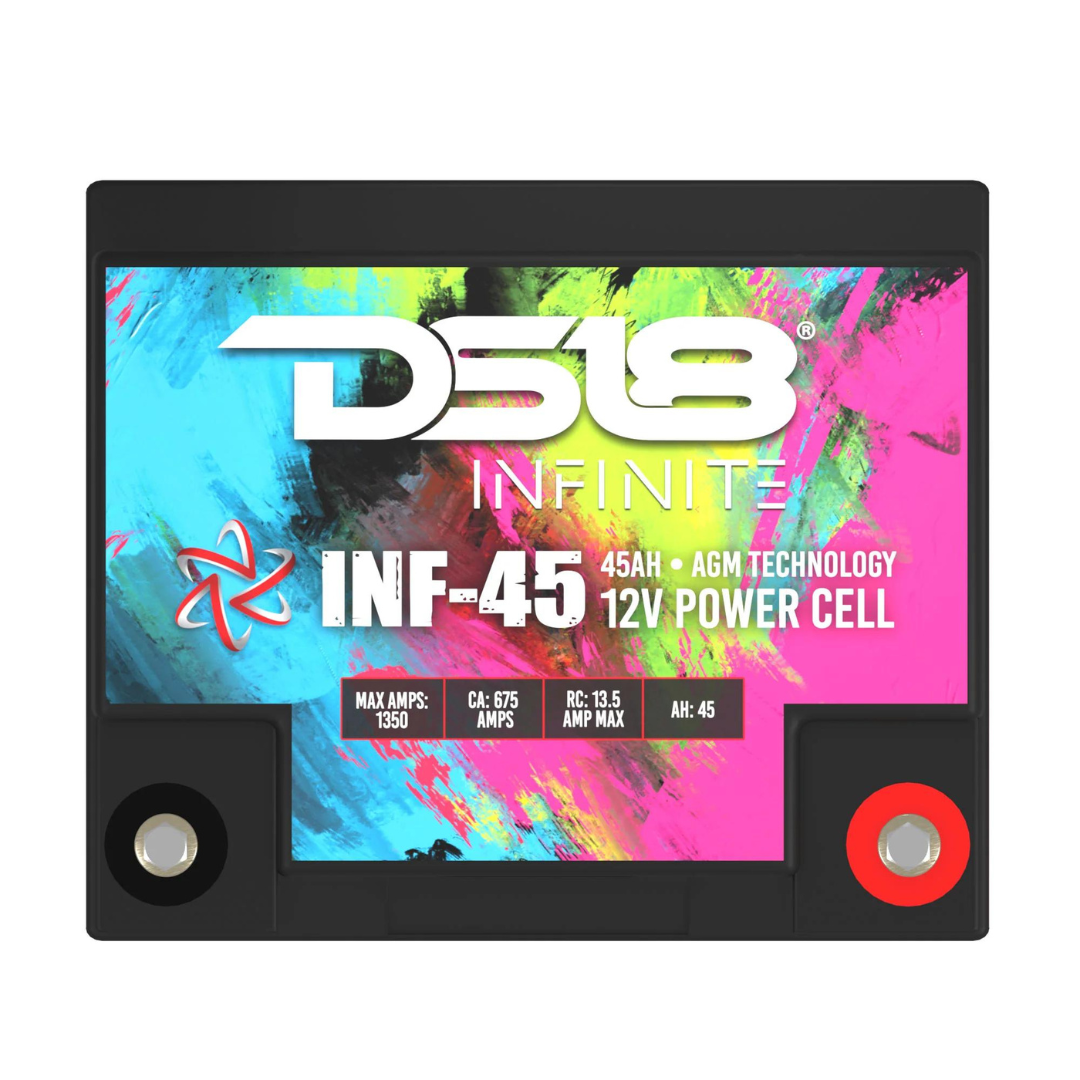 DS18 INF-45AH Batería de audio para automóvil AGM de 12 voltios - 1500 vatios Rms | 45Ah
