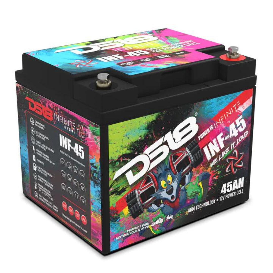 DS18 INF-45AH Batería de audio para automóvil AGM de 12 voltios - 1500 vatios Rms | 45Ah