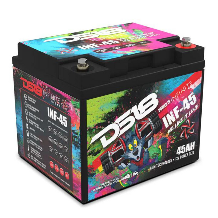 DS18 INF-45AH Batería de audio para automóvil AGM de 12 voltios - 1500 vatios Rms | 45Ah