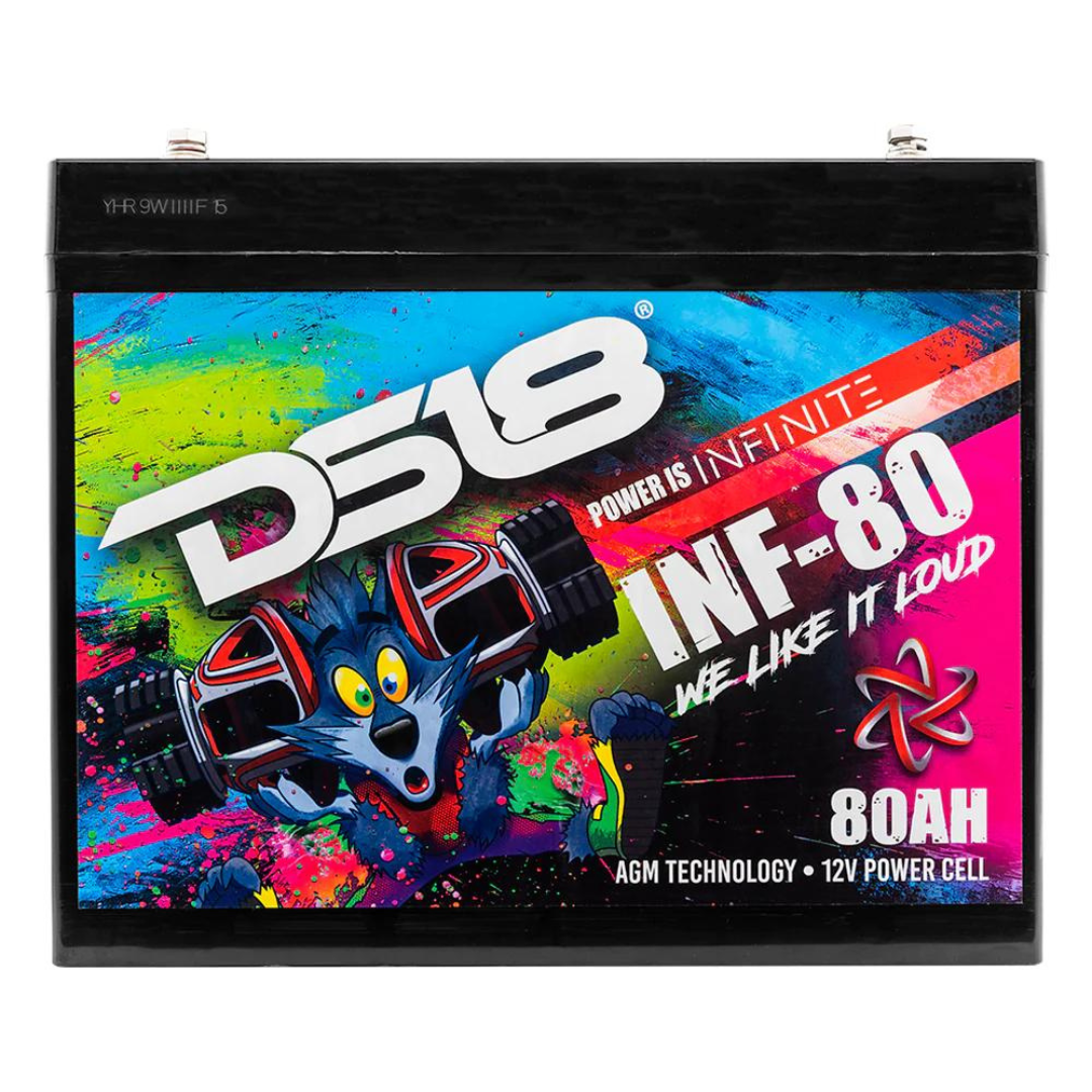 DS18 INF-80AH Batería de audio para automóvil AGM de 12 voltios - 2300 vatios Rms | 80Ah
