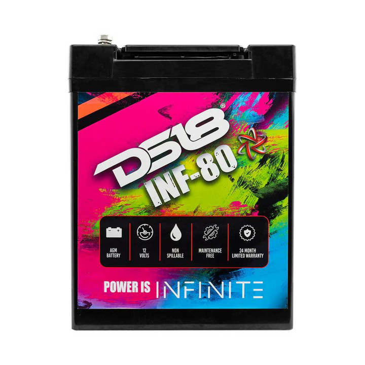 DS18 INF-80AH Batería de audio para automóvil AGM de 12 voltios - 2300 vatios Rms | 80Ah