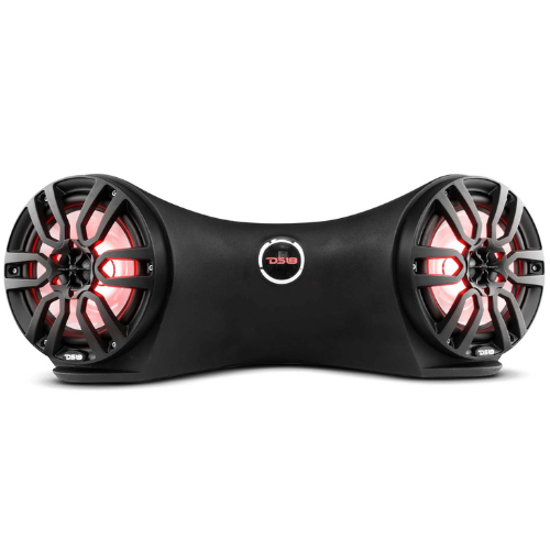 DS18 JSD8/BK Caja de altavoz marino doble cargado de 8" con luces LED RGB - 250 vatios Rms 2x 4 ohmios