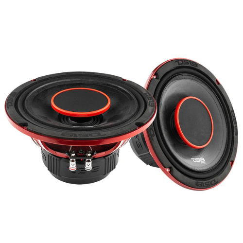 DS18 JVOCE8 Caja de altavoz dual de 8" cargada con luces LED RGB y soportes para barra antivuelco - 500 Watts Rms 2x 4 ohmios