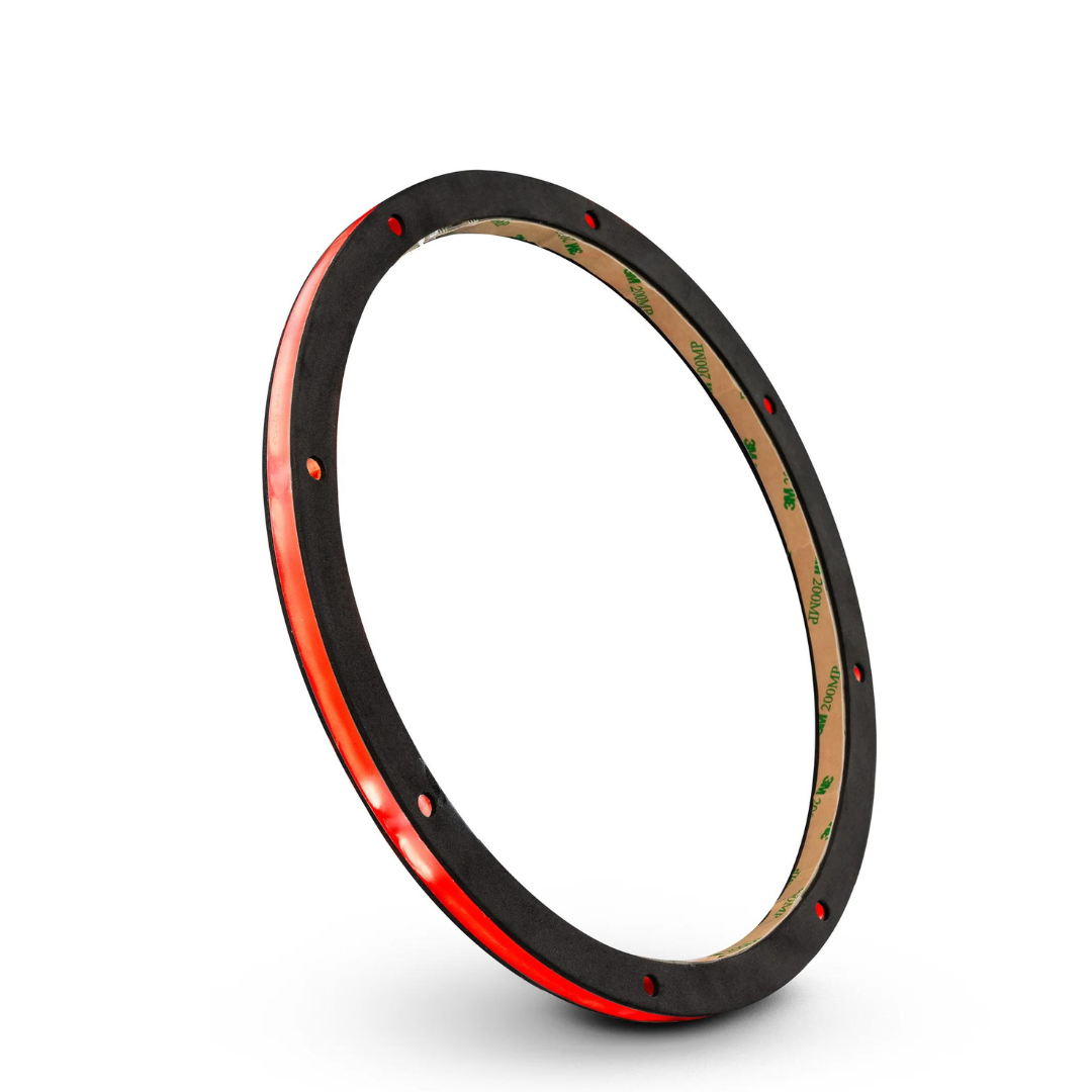 DS18 LRING10 Anillo de altavoz acrílico de 10" con luces LED RGB - Espaciador de 1/2" de grosor resistente al agua para altavoces y subwoofers