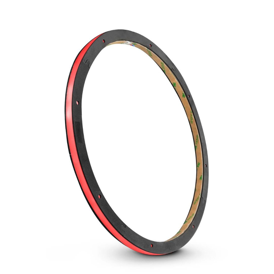 DS18 LRING12 Anillo de altavoz acrílico de 12" con luces LED RGB - Espaciador de 1/2" de grosor resistente al agua para altavoces y subwoofers