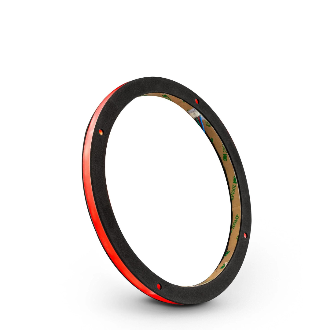 DS18 LRING6 6.5" Acrylic Speaker Ring with RGB LED Lights - Water Resistant 1/2" Thick Spacer for Speaker and Subwoofers