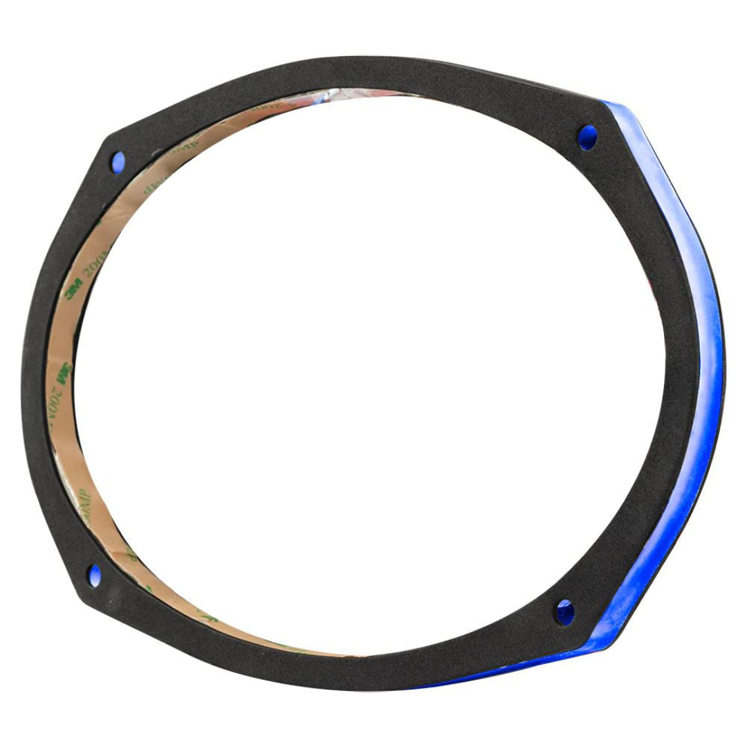 DS18 LRING69 6x9" Acrylic Speaker Ring with RGB LED Lights - Water Resistant 1/2" Thick Spacer for Speaker and Subwoofers