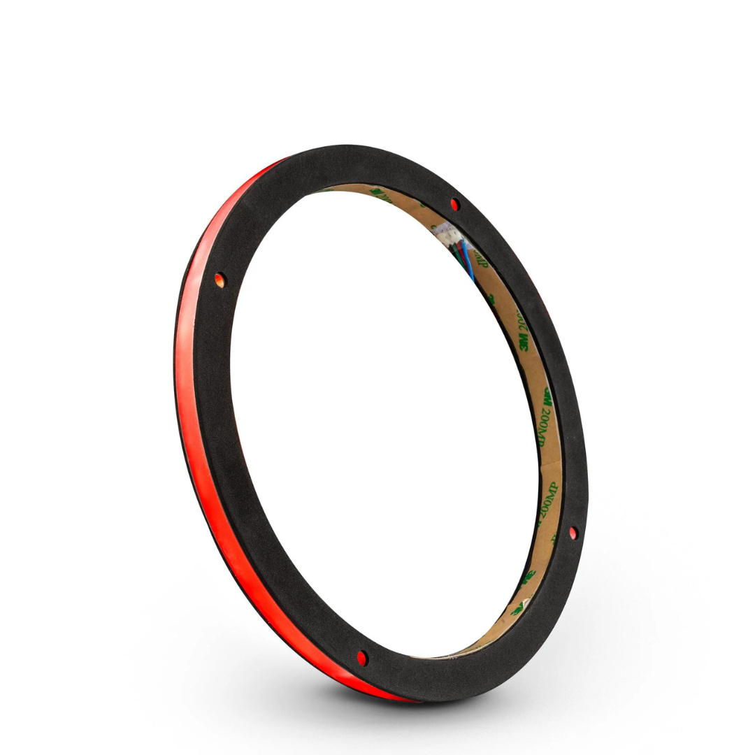 DS18 LRING8 Anillo de altavoz acrílico de 8" con luces LED RGB - Espaciador de 1/2" de grosor resistente al agua para altavoces y subwoofers