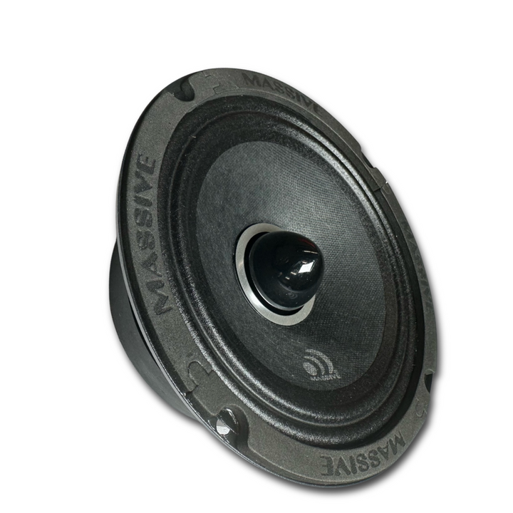 Massive Audio M6XL 6.5" Mid-Range Loudspeaker with Black Aluminum Bullet and 1.5" Voice Coil - 200 Watts Rms 8-ohm