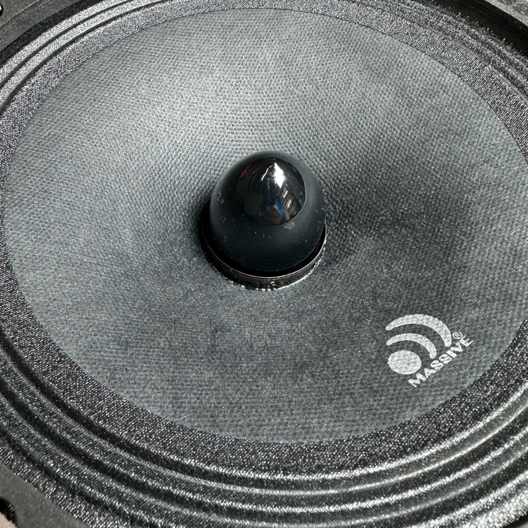 Massive Audio M8 8" Mid-Bass Loudspeaker with Black Aluminum Bullet and 1.5" Voice Coil - 150 Watts Rms 4-ohm