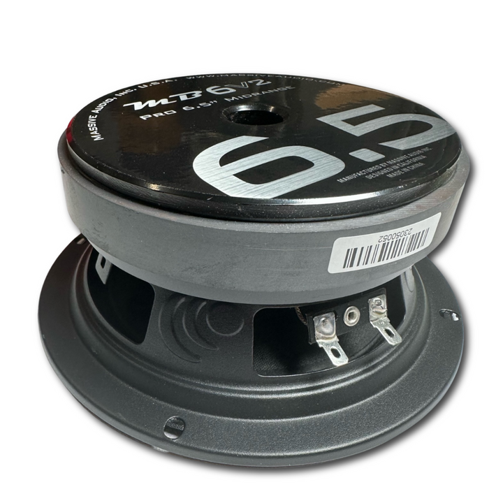 Massive Audio MB6 6.5" Mid-Bass Loudspeaker with Classic Dust Cap and 2" Voice Coil - 150 Watts Rms 4-ohm