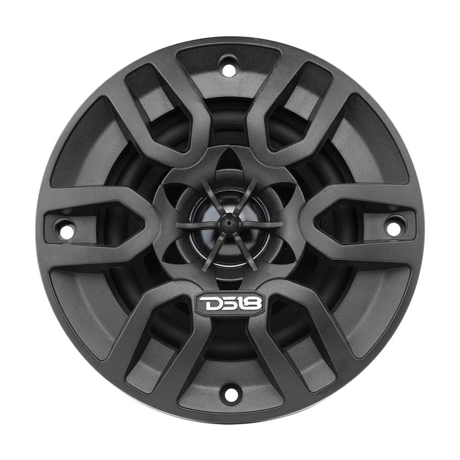 DS18 MP4/BK 4" Marine 2-Way Coaxial Speakers with Built-in Tweeters - 50 Watts Rms 4-ohm