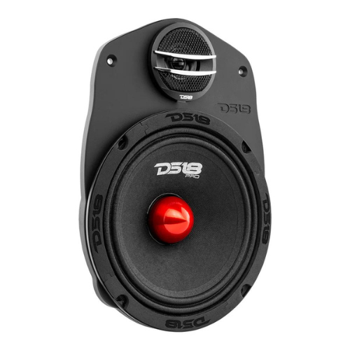 Adaptador de altavoz de 2 vías DS18 MP69 ABS de alta densidad de 6x9" a 6,5" - Se adapta a 1 altavoz de 6,5" y 1 tweeter de 1,38"
