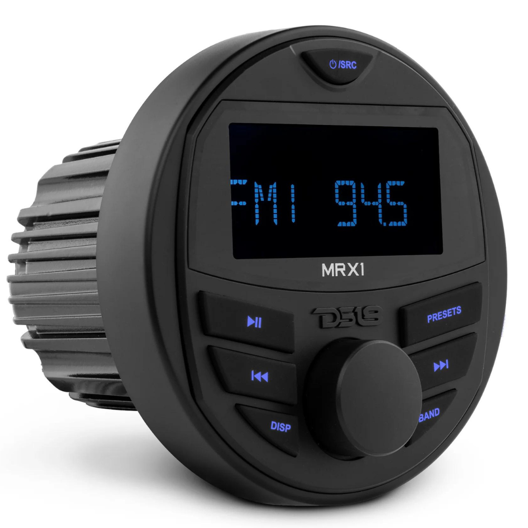 Unidad principal marina DS18 MRX1 con Bluetooth, USB y AUX - Pantalla LCD de 2,75", salidas Rca de 4 V, 4 x 20 vatios Rms