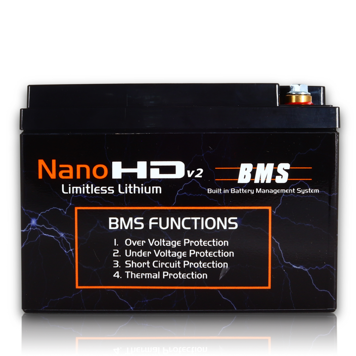 Limitless NHD-30AH v2 Lithium Battery with Maintainer for Motorcycles & Powersports - 5,500 - 6,000 Watts Rms | 30Ah