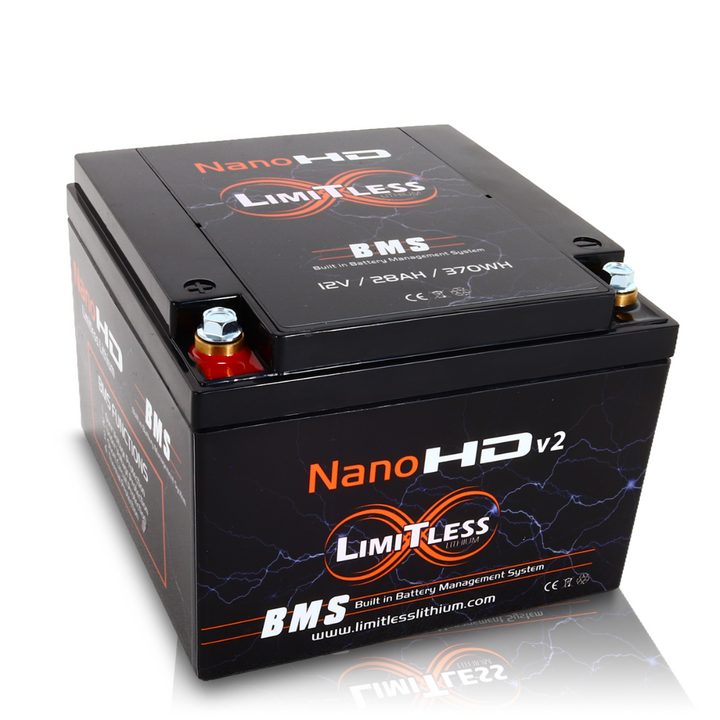 Limitless NHD-30AH Lithium Battery for Motorcycles & Powersports - 5,500 - 6,000 Watts Rms | 30Ah