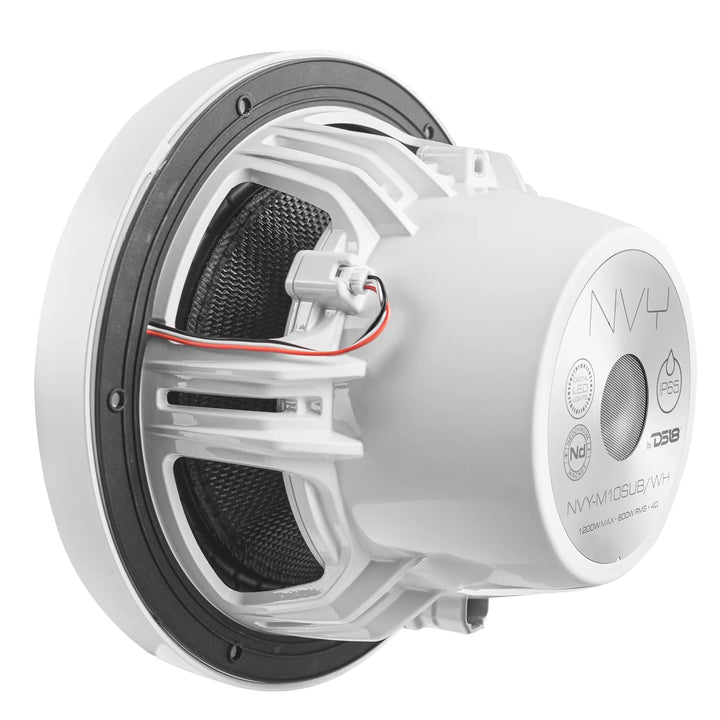 DS18 NVY-M10SUB 10" Marine Subwoofer with LEDs - 600 Watts Rms 4-ohm SVC