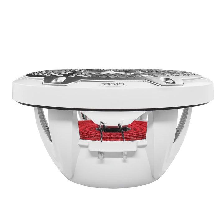 DS18 NXL-10M/WH Altavoces coaxiales marinos de 10" con tweeters integrados y luces LED RGB - 200 vatios Rms 4 ohmios