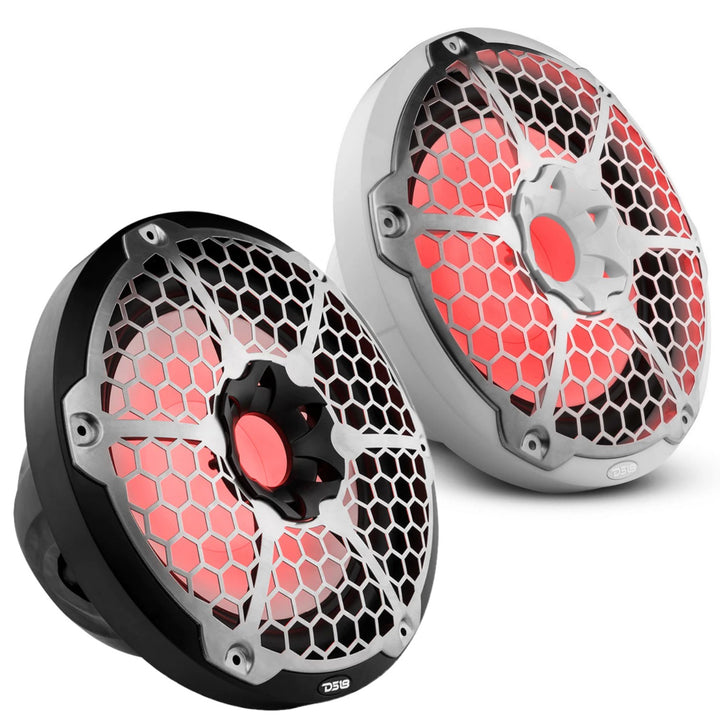 DS18 NXL-12SUB Subwoofer marino de 12" con luces LED RGB incorporadas - 350 vatios Rms 4 ohmios SVC - Disponible en blanco o negro