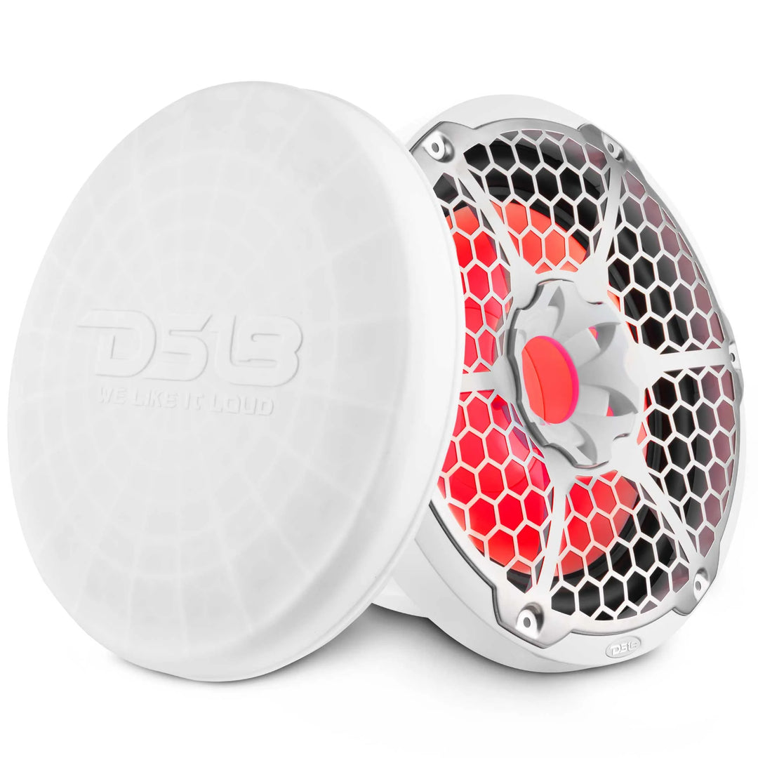 DS18 NXL-10SUB Subwoofer marino de 10" con luces LED RGB integradas - 300 vatios Rms 4 ohmios SVC - Disponible en blanco o negro