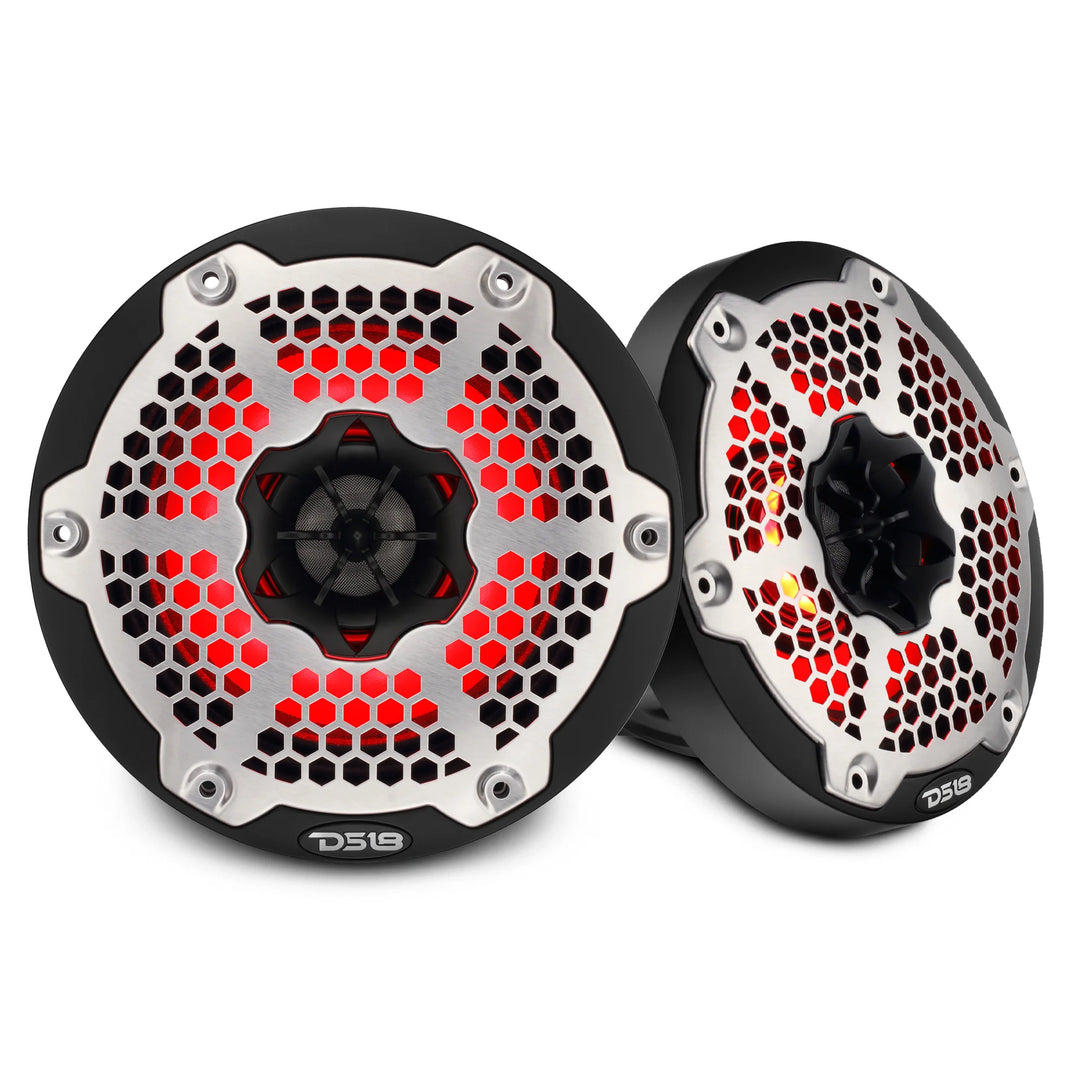 DS18 NXL-6MD 6.5" Neodymium 2-Way Marine Speakers - 250 Watts Rms 4-ohm