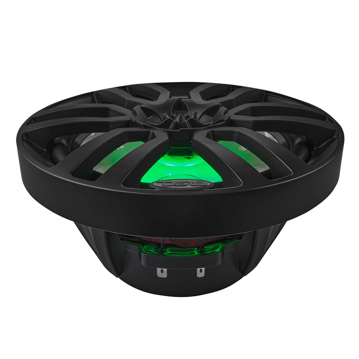 DS18 NXL-8BK Altavoces coaxiales marinos de 8" con tweeters integrados y luces LED RGB - 125 vatios Rms 4 ohmios