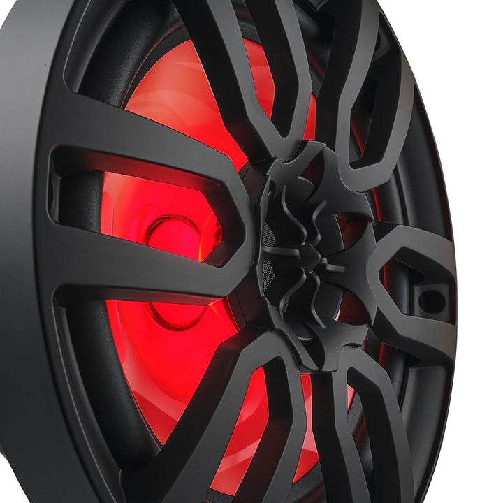 DS18 NXL-8BK Altavoces coaxiales marinos de 8" con tweeters integrados y luces LED RGB - 125 vatios Rms 4 ohmios