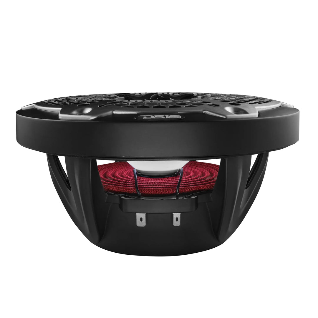 DS18 NXL-8M/BK Altavoces coaxiales marinos de 8" con tweeters integrados y luces LED RGB - 125 vatios Rms 4 ohmios