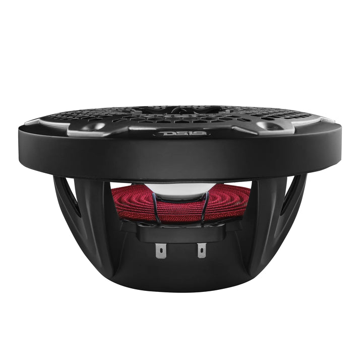 DS18 NXL-8M/BK Altavoces coaxiales marinos de 8" con tweeters integrados y luces LED RGB - 125 vatios Rms 4 ohmios