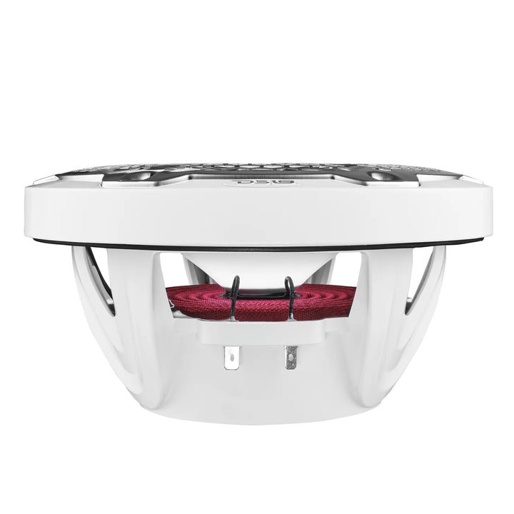 DS18 NXL-8M/WH Altavoces coaxiales marinos de 8" con tweeters integrados y luces LED RGB - 125 vatios Rms 4 ohmios