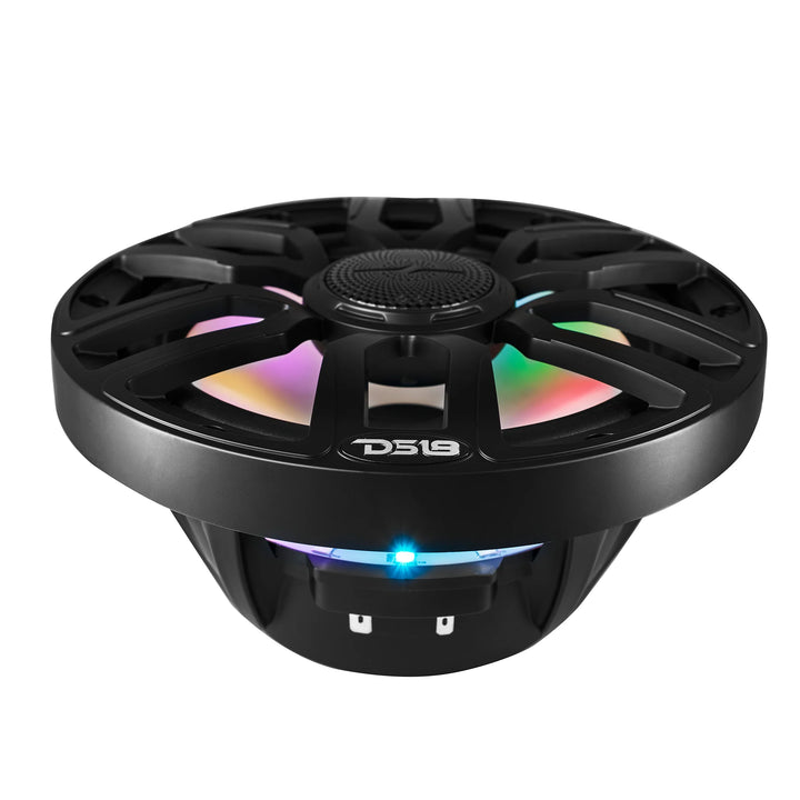 DS18 NXL-IQ8/BK 8" 2-Way Marine Speakers with LEDs - 175 Watts Rms 4-ohm