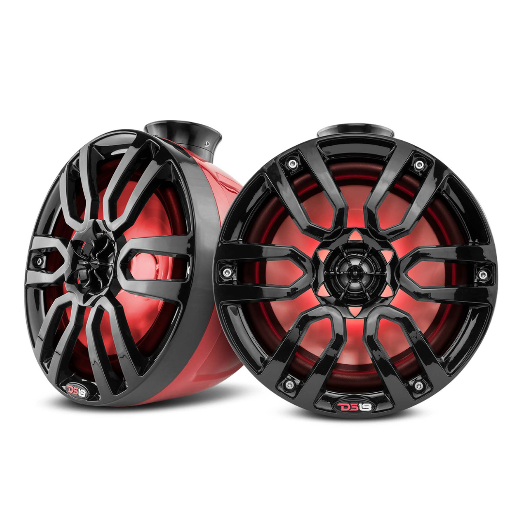 DS18 NXL-PS8 Cápsulas de altavoces tipo torre marina de 8" con luces LED RGB integradas - 125 vatios Rms 4 ohmios