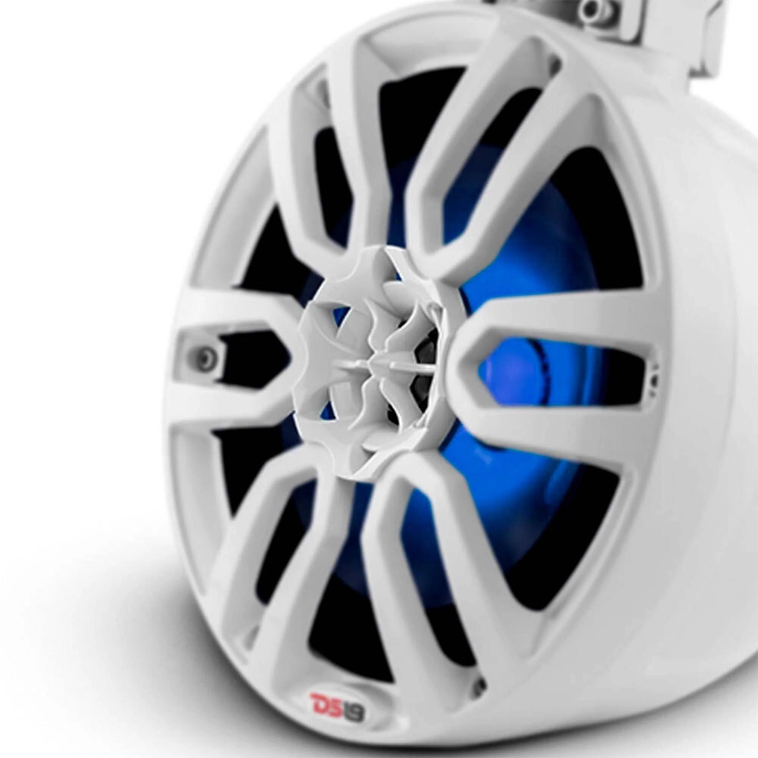 DS18 NXL-PS8 Cápsulas de altavoces tipo torre marina de 8" con luces LED RGB integradas - 125 vatios Rms 4 ohmios