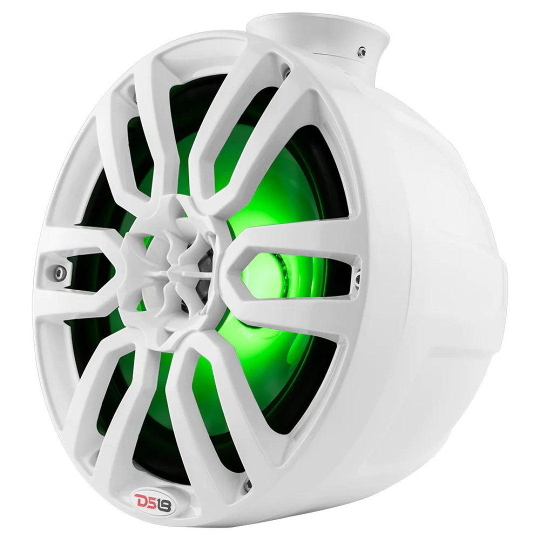 DS18 NXL-PS8 8" Marine Tower Speaker Pods with Built-in RGB LED Lights - 125 Watts Rms 4-ohm