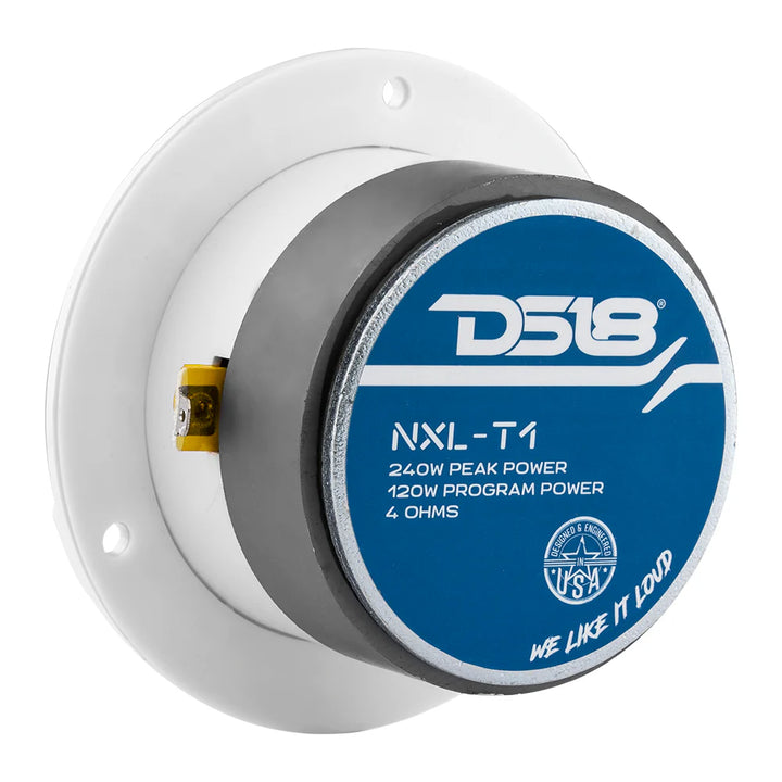 DS18 NXL-T1 Súper tweeters tipo bala marina de 3,8" con bobina móvil de aluminio de 1" - 120 vatios Rms 4 ohmios