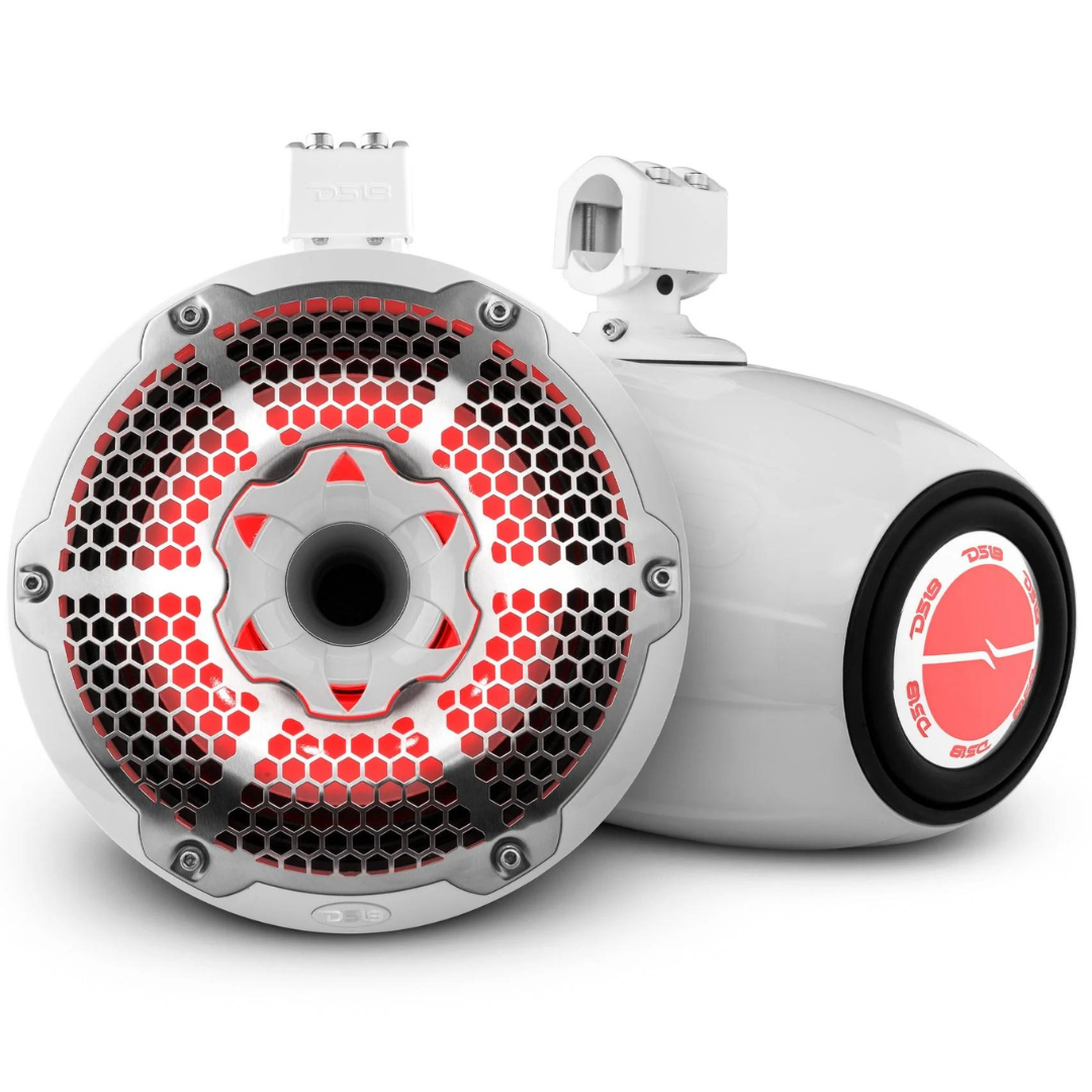 DS18 NXL-X10TPNEO Altavoces tipo torre marinos de neodimio de 10" con radiadores pasivos incorporados - 300 vatios Rms 4 ohmios