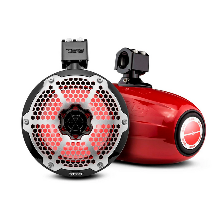 DS18 NXL-X8TPNEO Altavoces tipo torre marinos de neodimio de 8" con radiadores pasivos incorporados - 180 vatios Rms 4 ohmios