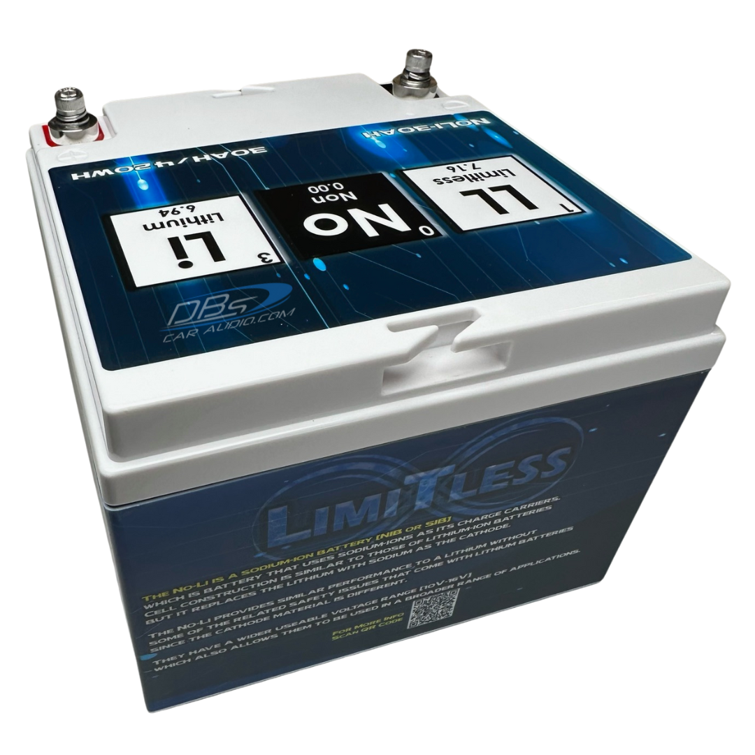 Limitless Lithium NoLi-30AH Sodium-ION Car Audio Battery - 5,000 - 8,000 Watts Rms | 30Ah