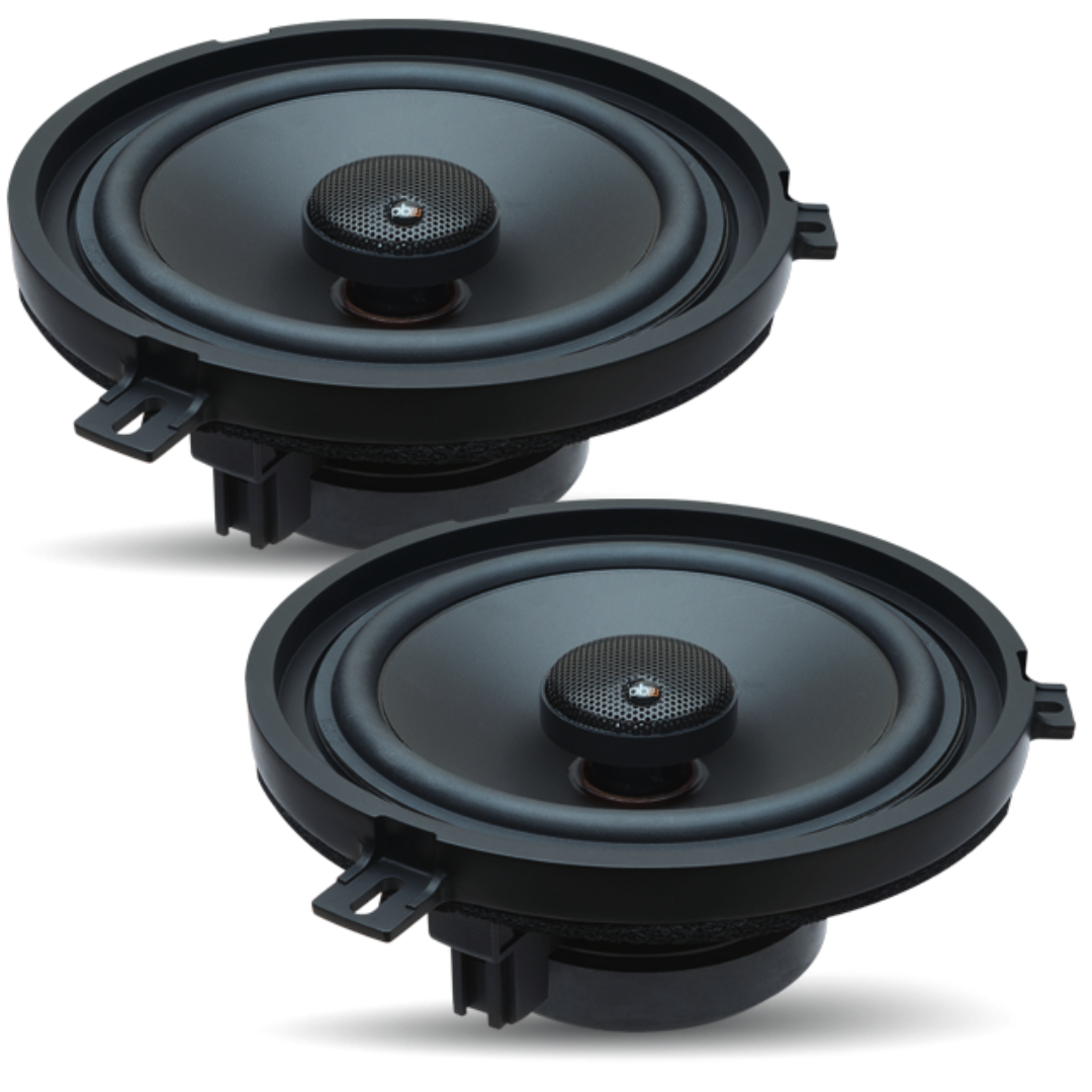 PowerBass OE652-CH OEM 6.5" Direct Replacement Coaxial Speakers with 1" Silk Dome Tweeters - Fits Jeep / Chrysler / Plymouth / Eagle