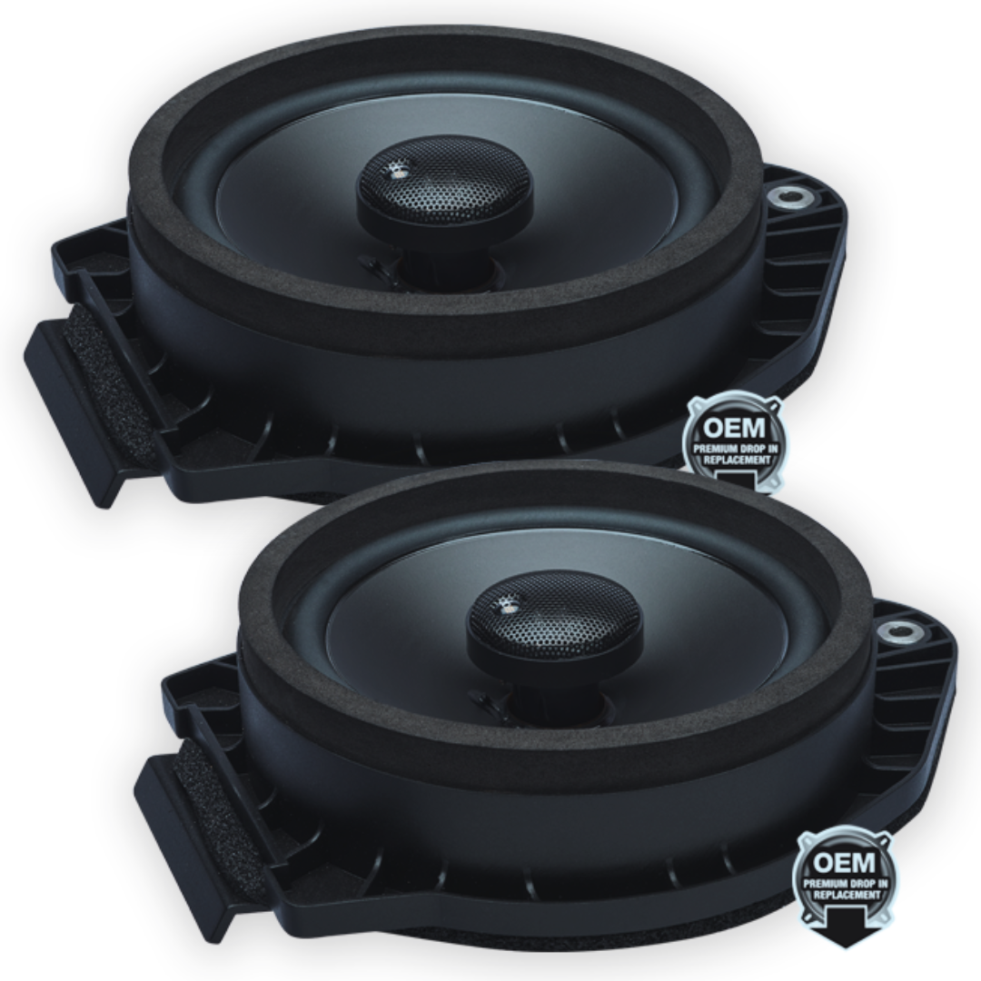 PowerBass OE652-GM2 2-OHM OEM 6.5" Direct Replacement Coaxial Speakers with 1" Silk Dome Tweeters - Fits Chevrolet / GMC / Cadillac / Buick / Pontiac / Saturn / Hummer