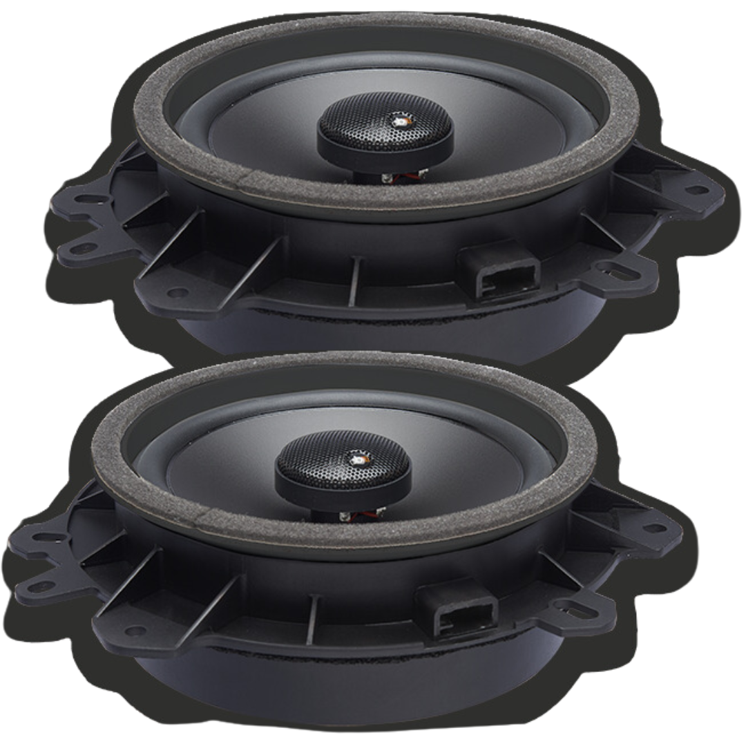 PowerBass OE652-TY OEM 6.5" Direct Replacement Coaxial Speakers with 1" Slik Dome Tweeters - Fits Toyota / Lexus / Scion / Pontiac