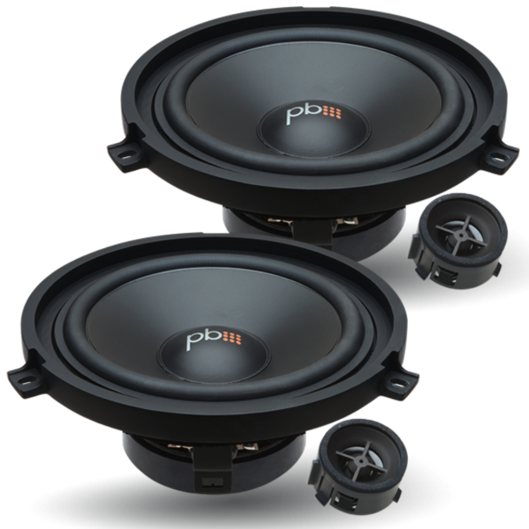 PowerBass OE65C-CH OEM 6.5" Direct Replacement Component Set with 1" Silk Dome Tweeters - Fits Jeep / Chrysler